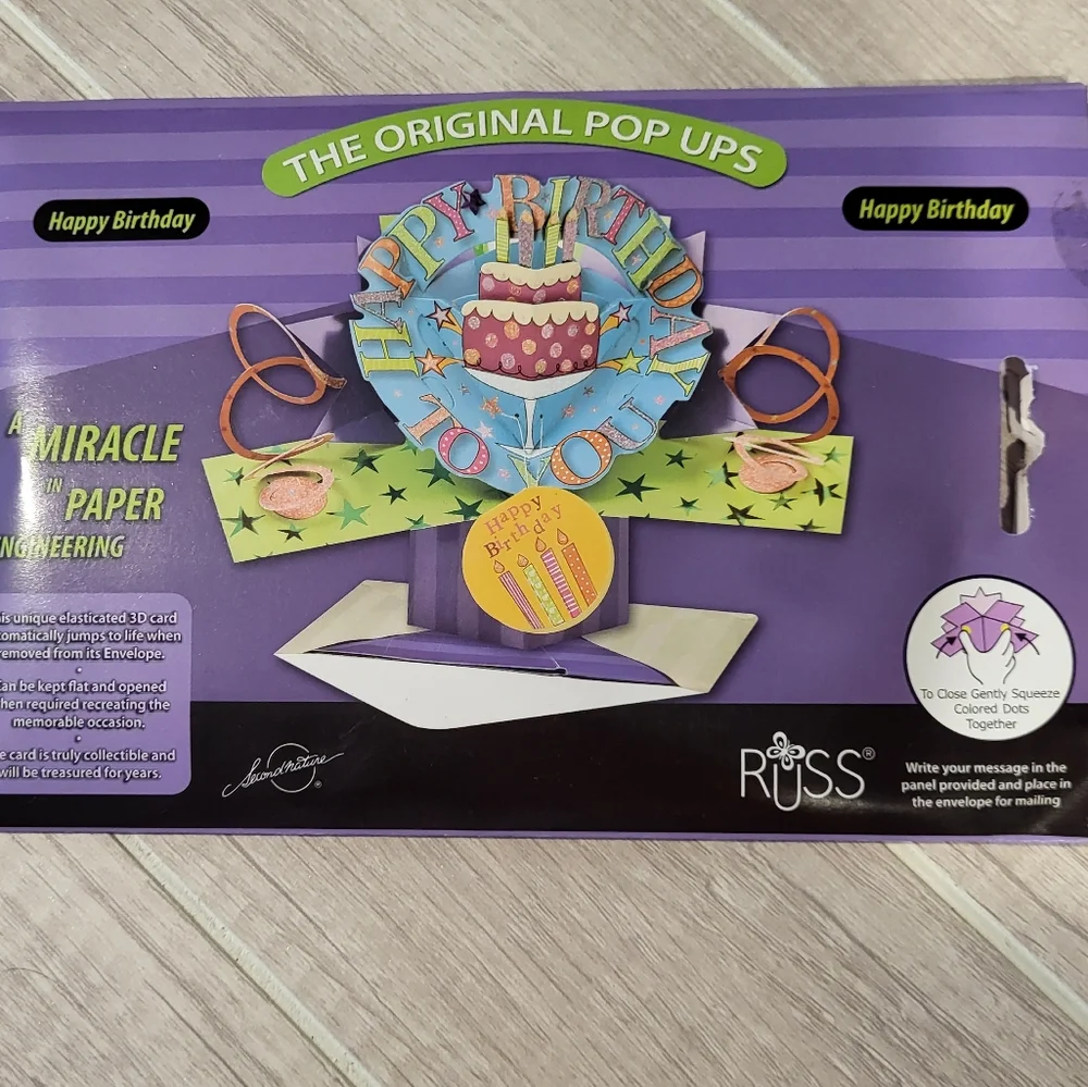 Russ 3D Pop Up Happy Birthday‎ Card